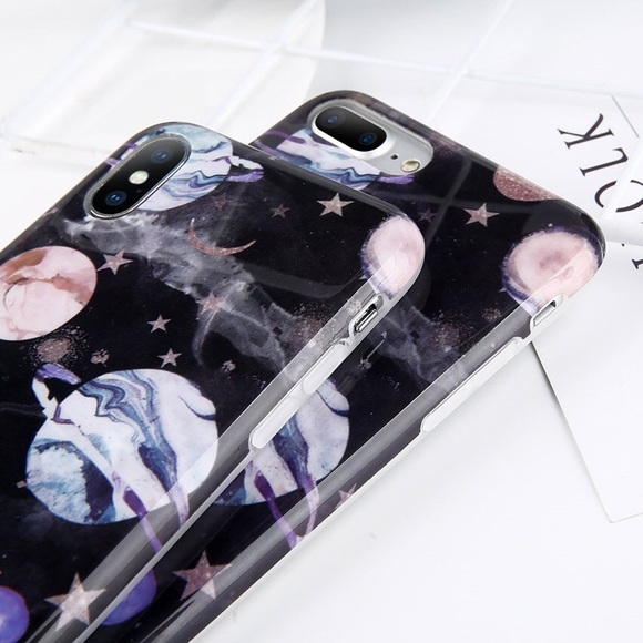 NEW iPhone 7+/8+ Planet Space Stars Soft Case - Picture 2 of 3